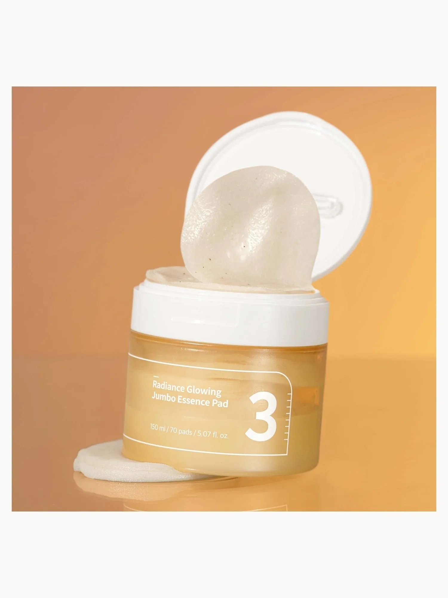 Numbuzin Numbuzin No.3 Radiance Glowing Jumbo Essence Pad – 150ml (70 Pads)